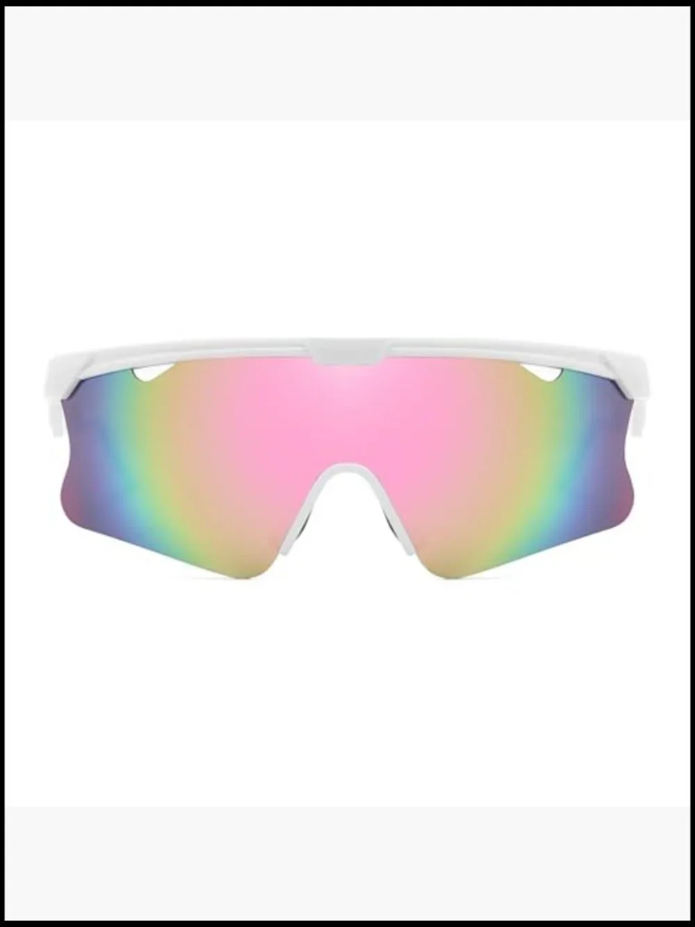 Polarized Large Retro Rimless Sports Sunglasses TR90 Frame